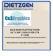 2 ROLLS 36'' X 300' 20lb Bond Plotter Paper  picture