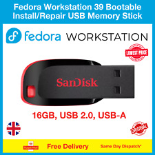 Fedora Workstation 39 Linux OS Live Install/Repair USB Flash Drive, 64 Bit picture
