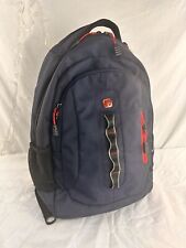 SWISS GEAR WENGER BACKPACK NAVY BLUE W/ RED TRIM W/ LAPTOP SECTION picture