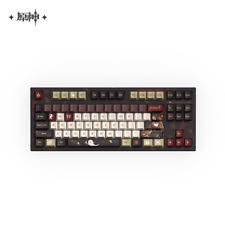 Official Genshin Impact Hu Tao RGB PBT 87/108 Keys Game Mechanical Keyboard Gift picture