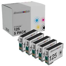 Ink Cartridge Replacements for Epson 125 (Black, 5-Pack) picture