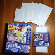 Art Explosion Greeting Card Factory Deluxe 2 Disc Inkjet +Cards Envelopes Manual picture