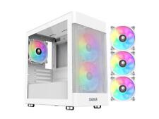 Sama ARGB-Q5-W White USB3.0 Tempered Glass Micro ATX Tower Gaming Computer Case picture