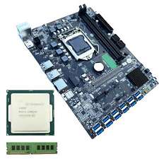 B250C BTC 12x USB3.0 to PCI-E 16X Pro LGA1151 DDR4 Mining Motherboard Kit w/CPU  picture