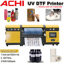 2 in 1 A3 UV DTF Printer Double Epson I608 Head Varnish Transfer Sticker AB Film picture