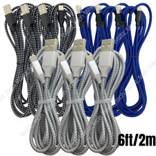 3 Pack Braided USB Cable For iPhone 14/13/12/11 Pro Max/XS/XR/8 Fast Charge Cord picture