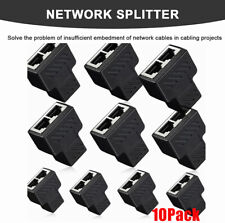 10X RJ45 Splitter Adapter 1to2 Ways Dual Female Port ADSL LAN Ethernet Cable picture