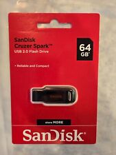 SanDisk Cruzer Spark 64GB USB 2.0 Flash Drive Reliable & Compact - UNOPENED picture