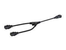 Splitter Power Cord 2ft - Black | 2x IEC 60320 C19 to IEC 60320 C20, 12AWG, 20A picture
