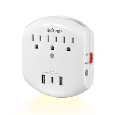 Multi Plug Outlet, USB Wall Charger Surge Protector with 3 Outlets, 3 USB Cha... picture