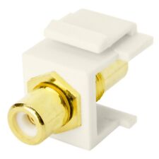 Skywalker RCA Female to RCA Female Keystone Insert (Yellow Band, Light Almond) picture