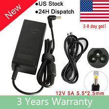 12V 5A AC DC Power Supply 5 Amp 12 Volt Adapter Charger LCD Screen 5.5*2.5mm F picture