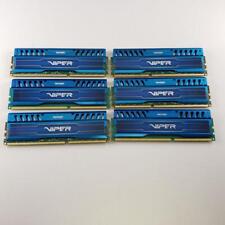 Lot of 6 Patriot Viper 4GB DDR3-1600Mhz PC3-12800 RAM Memory PVG83160C9KBL picture