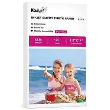 Lot Koala Premium Glossy Photo Paper 8.5x14 Legal Size 48lb Inkjet Printer 10Mil picture