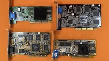 Set Of 4 Vintage AGP  Video Cards - AMD, Nvidia, Trident - For Parts. picture
