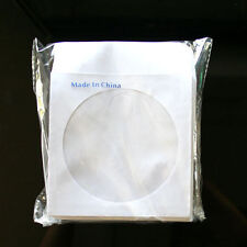 1000 Paper Sleeve Envelope with Clear Window & Flap for CD DVD White 80g picture