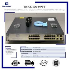 Cisco WS-C3750G-24PS-S 24 Port PoE 3750G Gigabit Switch - Same Day Shipping picture