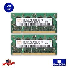  Hynix Memory 2GB (2x 1GB) PC2-6400 Laptop PC RAM DDR2 SDRAM 2RX16 picture