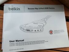NEW Belkin Secure Flip 2-Port KVM Switch F1DN102N-3 EUROPE EU type C adapter picture