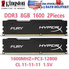 HyperX FURY DDR3 16GB 2x8GB 1600MHz PC3-12800 Desktop RAM Memory DIMM 240pin picture