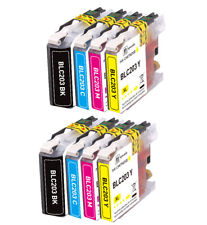8 PK Quality Ink Set w/ Chip fits Brother LC201 LC203 MFC J680DW J460DW J5320DW picture