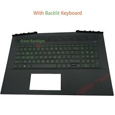 New For HP Pavilion Gaming 17-cd Palmrest Backlit US Keyboard L58645-001 Green picture