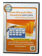 Learn Microsoft Office PowerPoint 2007/2003~ self paced step by step learning CD picture