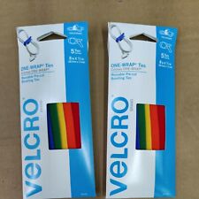 2 packs of Velcro 90438 One-Wrap Straps, Multi Color Rainbow Velcro Wire Ties picture