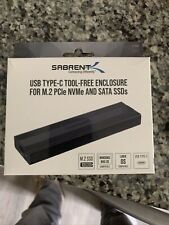 SABRENT USB 3.2 10Gbps Type C Tool Free Enclosure for M.2 PCIe NVMe and SATA SSD picture