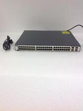 Cisco Catalyst 3750 Series Poe-48 WS-C3750-48PS-S Switch 48 Ports Used Working picture