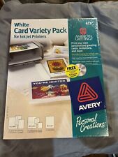 Vintage New American Greetings White Card Variety Pack 6237 For Inkjet Printers  picture