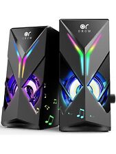 OROW Computer Speakers Desktop Speakers with Various Colorful LED 10W Gaming ... picture
