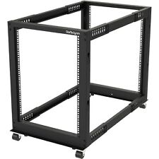 StarTech.com 4-Post 15U Mobile Open Frame Server Rack, 19in Network Rack with... picture