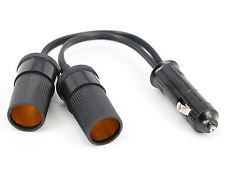 12V Car Cigarette Lighter Extension Cable Socket Cord 2-Way Double Plug  New picture