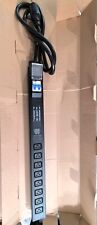 LCD Metered PDU 240V 30A L6-30P 8xC19 Crypto Mining 2p Breaker Surge Protector picture