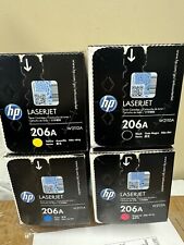 Set of 4 Genuine HP LaserJet 206A Toner  W2110A W2111A W2112A W2113A picture
