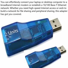 2 X USB 2.0 to 10/100/1000 Mbps Gigabit RJ45 Ethernet LAN Network Adapter PC Mac picture