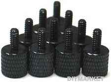 10 X Black Anodized Alumium Computer Case Thumbscrews (6-32 Thread) for Cover  picture