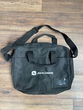 Black John Deere Laptop Bag  White JD Logo and Clear ID window RARE SHIPS FREE picture