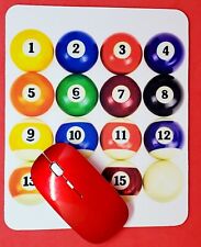 Billiard Balls Sublimated Mouse Pad picture