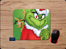 DR SEUSS THE GRINCH MAX CHRISTMAS SANTA MOUSE PAD MAT SCHOOL HOME OFFICE GIFT picture