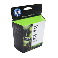 Genuine HP 27 Ink Cartridge Black Noir - 2 Pack - Exp. 07-2012 - NOS picture