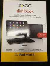 Zagg Ultrathin Slim Book Hinged Keyboard Case for iPad Mini 4 Black picture