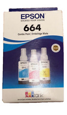 Epson 664 Combo Pack Color Ink Genuine Cyan Magenta Yellow New exp 02/2020 picture