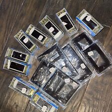 Lot Of Switchplates & Leviton Decora AC Only Quiet Switch Brown Ivory 5601-MIP B picture