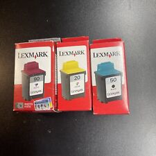 Lexmark 50 Black 20 90 Tri-Color Ink Cartridges (15M0850 15M0920) Genuine picture
