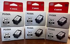 6 GENUINE AUTHENTIC CANON PG-245 Black Ink Cartridge for PIXMA MG Printers picture
