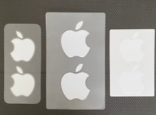 Apple Logo Decal Stickers OEM lot of 6 stickers on 3 sheets Only Stickers picture