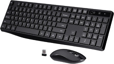 Wireless Keyboard and Mouse Combo 2.4G USB Cordless Keyboard Mouse Combo 3 Le... picture