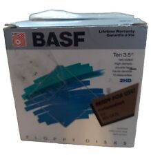 BASF 3.5mm Two-Sided Floppy Disks 10 Pack 2HD Performatted for MS-DOS Sealed picture
